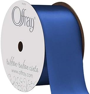 Berwick Offray 067086 1.5" Wide Single Face Satin Ribbon, Royal Blue, 4 Yds