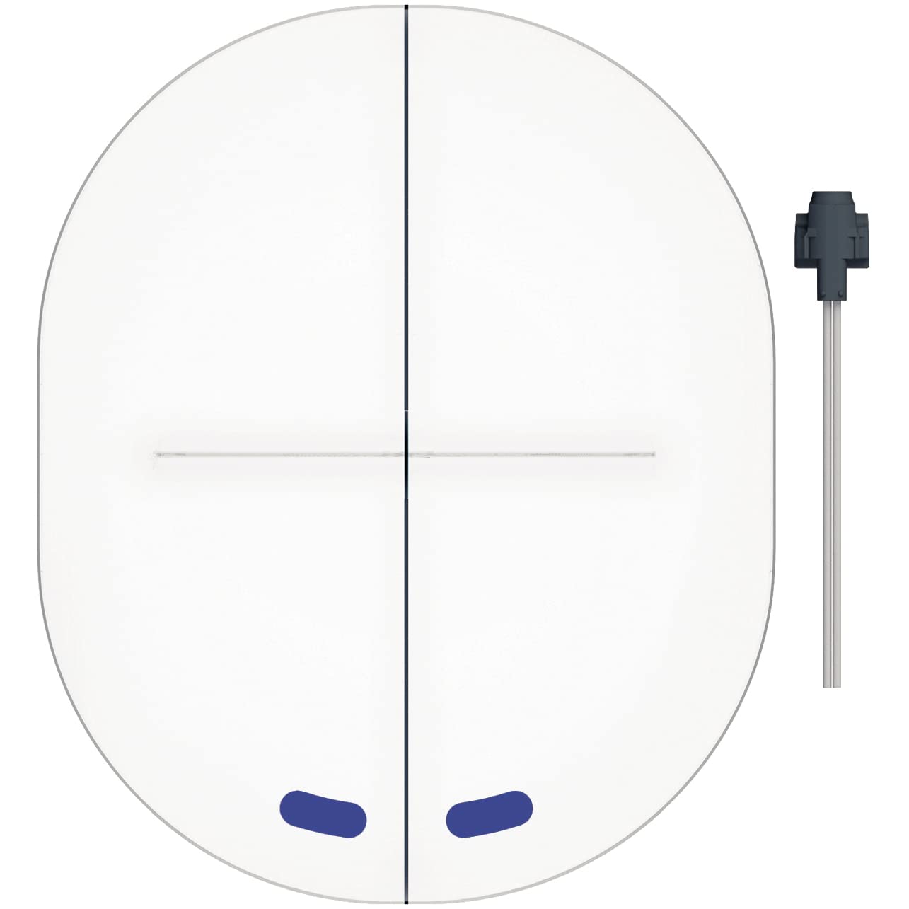 Schneider Electric - Ovalis - 2 demi-touches+1 voyant Blanc - S260298