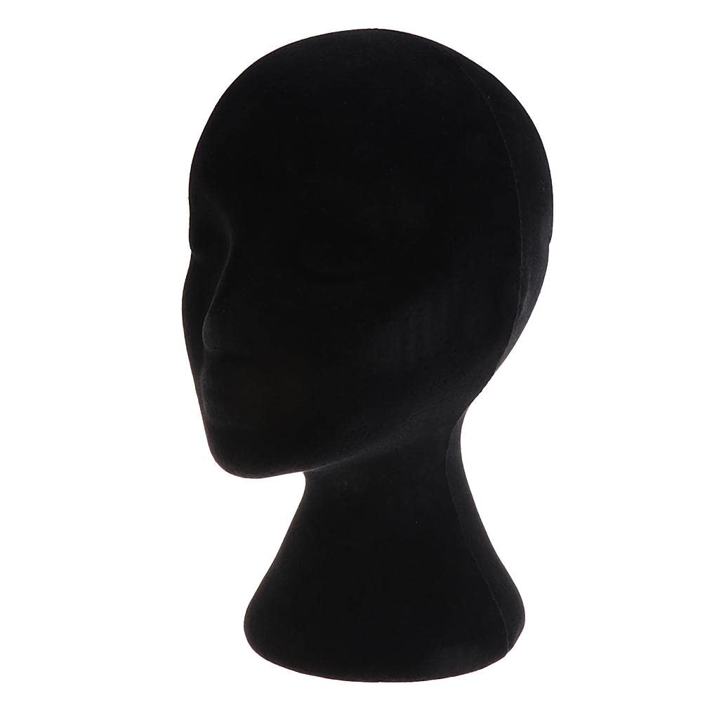 Generic Female Foam Manikin Head Model Wigs Glasses Display Stand -Black