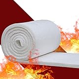 WMEIE Ceramic Fiber Blanket, Fireproof Insulation Blanket for Forge Furnace Wood Stove Fireplace Kiln Dishwasher Pizza Oven,0.61x1m,15m