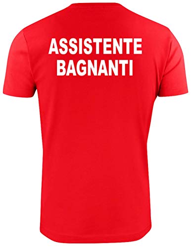 WIXSOO T-Shirt Maglietta Assistente Bagnanti Uomo