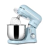 Kitchen in the box 3.5 L Stand Mixer for Baking, Compact Kitchen Mixer with 10 Speeds & Pulse, Lightweight Dough Mixer with Dough Hook, Whisk & Beater for Small Kitchen, Blue