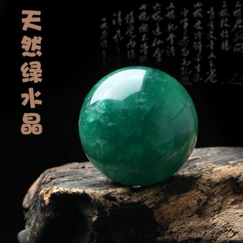 Fluorite verte boule de 12cm pour harmoniser votre salon et bureau