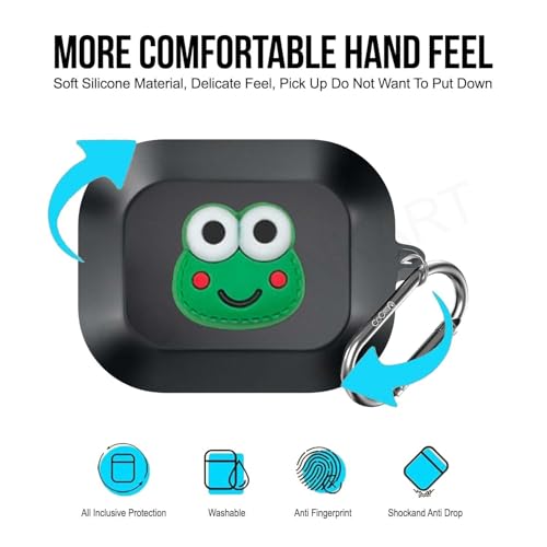 Image of Soft Silicone Case Cover Compatible for Realme Buds Air 8 (Frog)
