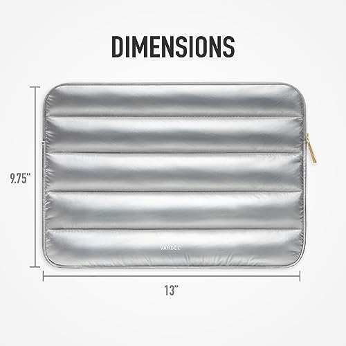 Funda para portátil de 13 a 14 pulgadas Vandel Puffy plateada 7