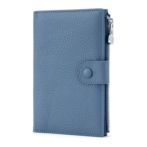 Genuine Leather RFID Blocking Passport Holder Wallet, Multi-Functional Travel Document