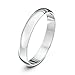 Produktbild Theia Unisex Ehering 9 Karat Weißgold, Sehr Massive D-Form, poliert, 3mm - Größe 62 (19.7)