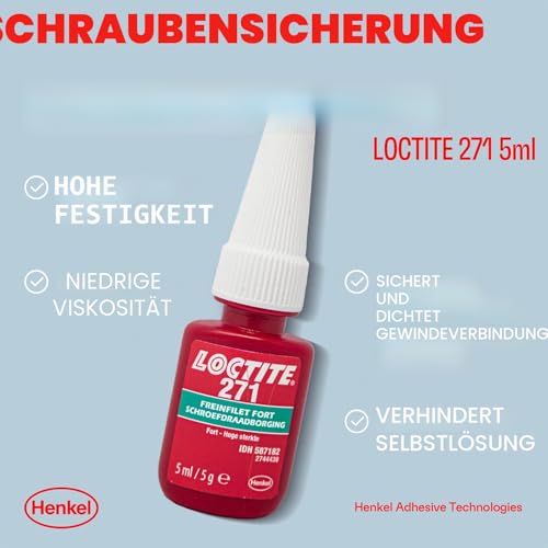 Loctite 1831703 271 Schraubensicherung hochfest (rot) 5ml