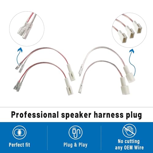 NuIth Car Speaker Wiring Harness Adapters for Toyota 2000-2015 4Runner Camry Tundra FJ Cruiser, Subaru WRX STI 2012-2019 Aftermarket Front Rear Door Speaker Connector 4 PCS