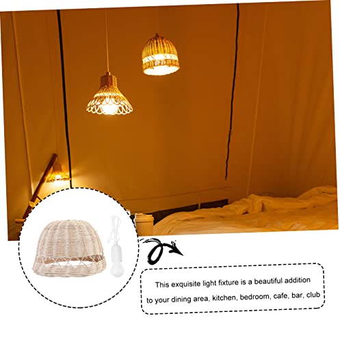 Lampe intérieur rotin fait main avec source lumineuse - 4