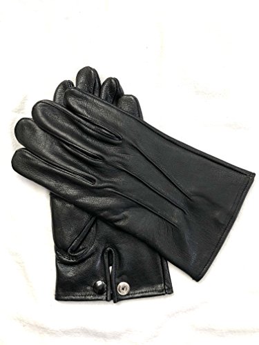 Men's Leather Driving Gloves (Black, Medium)