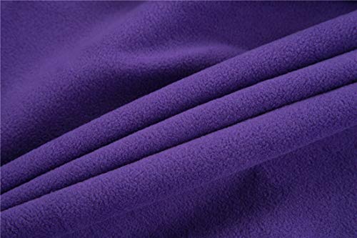 M2C Girls Outdoor Floral Fleece Lined Light Windproof Jacket With Hood 10/12 Violet #TOP5