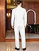 COOFANDY Men's 2 Piece Double Breasted Suits Slim Fit Tuxedo Jacket and Dress Pants Set for Wedding Business Prom White