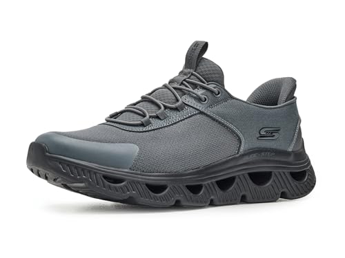Skechers Bobs Men's Arc Waves - Slick Turn Slip-ins, CCBK, 14 Charcoal/Black - image 1