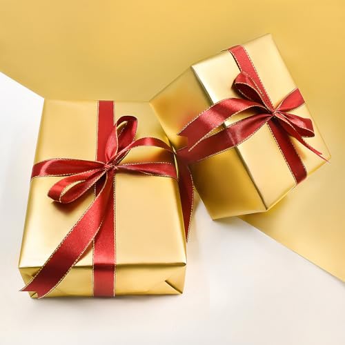60 Blatt goldenes Seidenpapier, 50 x 35 cm, metallisches Geschenkpapier für Hochzeit, Geburtstag, Jubiläumsfeier, Valentinstagsdekoration