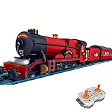 Diseño inspirado en el traje especial de Hogwarts 5972 Express. Modelo de bloque de hierro antiguo con cadena de luces, máquina de niebla y mando a distancia. Con música, luces y neblina simulada es como un verdadero tren de magia.