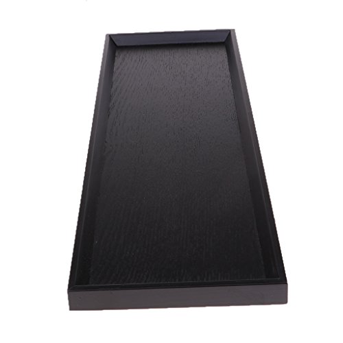 Besstuup Wood Model Building Tray Diorama Wargame Architecture Display Base 45X15X2Cm Black #TOP4