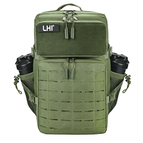 Image of LHI Tactical Military Backpack for Men 25L /45L Large Molle Army Assault Pack 3 Day Hiking Rucksack With Bottle Holder