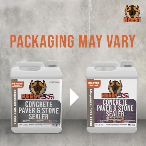 Beest PS-8700 Paver Sealer - Wet Look Satin Finish Stone Sealer & Stamped Concrete Sealer Outdoor & Indoor thumb #1