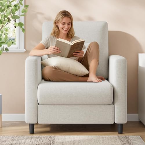 Garvee Mid-Century Modern Accent Chair, 33" Compact Upholstered Sofa Chair