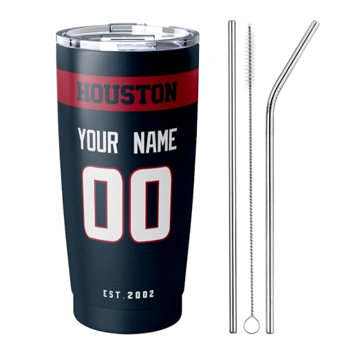 Image of ANTKING Houston Tumbler 20 oz Travel Coffee Cup Custom Name Number for Men Women Boy Gifts