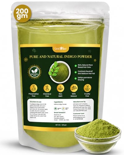 Polvo de índigo orgánico para cabello negro 200 gramos