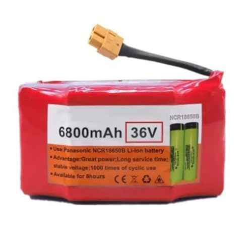36V 6.8AH Akku Für Hoverboards 10S2P Ersatzakku Für Elektroroller Wasserdichtes PVC-Material Ersatzakku Für Zweiradroller Integrierte Schutzplatine XT60