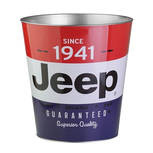 American Art Decor Metal Trash Bin - Licensed Jeep Waste