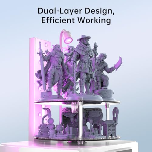 ANYCUBIC Wash and Cure 3 Plus Station, Size-Upgrade Wash Cure Machine with Gooseneck Lights, Dual-Layer Design and IPA Saving, for Anycubic Photon Mono M5 Saturn LCD/SLA/DLP 3D Printer