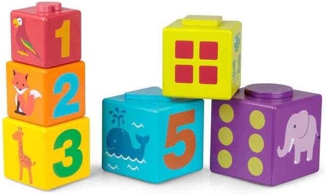 Tobar Wooden Shape Sorting Stacking Building Blocks