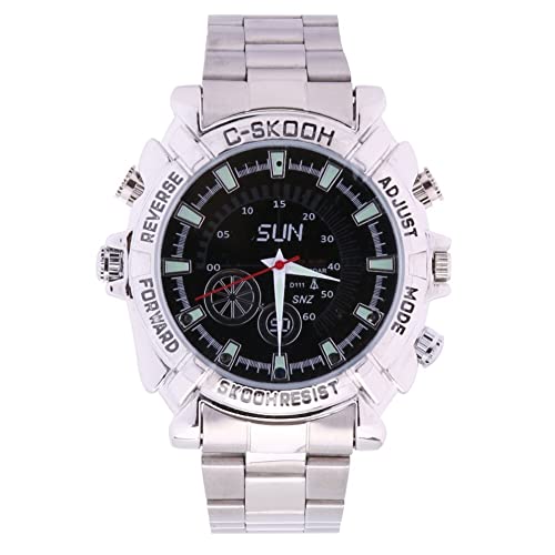 Mini cámara espía con reloj DV, impermeable, Full HD 1080P, grabadora oculta con visión nocturna infrarroja, grabación de audio y vídeo digital, DVR, memoria de 32 GB (W2000)