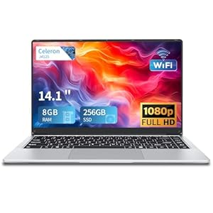 Insoluxia 14.1» Ordenador Portátil, Portátil 8GB RAM LPDDR4 256GB SSD, Windows 11 PC Portatil Celeron J4125, Laptop con 180° Flip IPS FHD Pantalla 1980 * 1080, BT5.0, USB3.0, Mini-HDMI, TF Card Slot