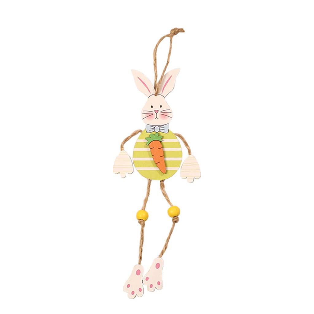 carotoe Easter Wooden Embellishments Cutout Hanging Ornaments with Twine for Easter Party Family Decor Decorations Religious Decorations Indoor for the Home for Table Outdoor Hanging