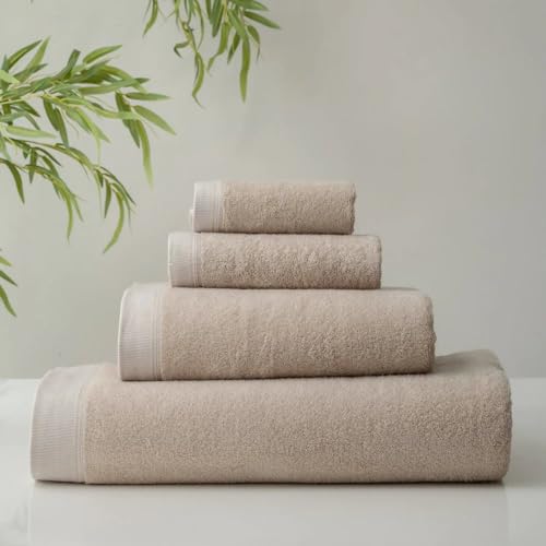 Image of Spread Spain Bamboo Towels for Bath, Towels for Bath Large Size, Bamboo Bath Towel High Absorbent & Soft, 360 GSM, 4pc Set Bath Towel for Men /Women