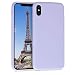 Produktbild kwmobile Hülle kompatibel mit Apple iPhone XS Max Hülle - Silikon Handy Case - Handyhülle weiche Oberfläche - kabelloses Laden - Pastell Lavendel