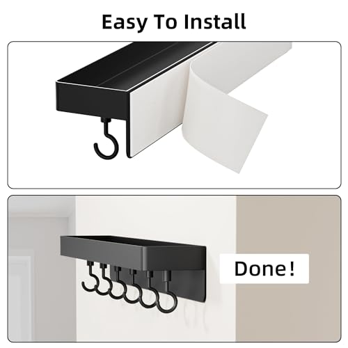 Niffgaff Portachiavi nero, portachiavi con ripiano...