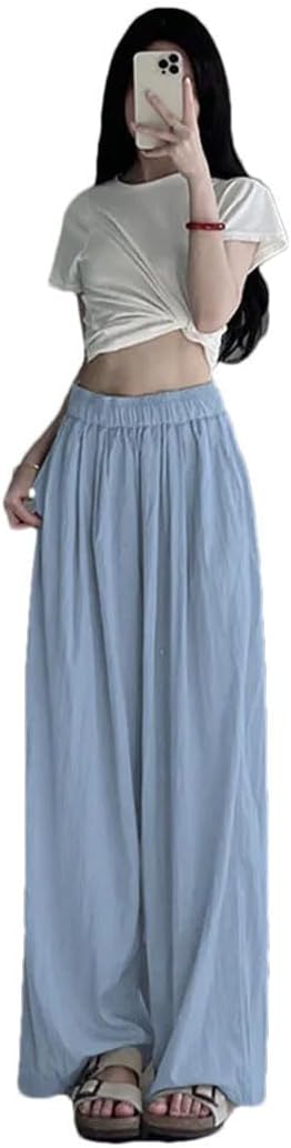 Women with Pockets Basic Vintage High Waist Ankle Trousers