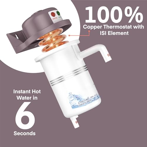 Image of PADAR Instant Water Geyser 1L Portable Electric Water Heater | Hot Water in Just 6 Seconds Auto Cut Off | Durable ABS Plastic Body | for Home, Hotel, Kitchen(Multicolor) (1LTR-REG, Multicolor)