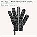 EcoTools Charcoal Bath + Shower Gloves, Exfoliating Gloves Remove Dead Skin & Cleanse Whole Body, Bath Gloves Infused With Charcoal To Scrub & Purify Skin, Cruelty Free, 1 Pair (2 Gloves)