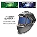 TGR Digital Panoramic 180 View Solar Powered Auto Darkening Welding Helmet - True Color (Carbon Fiber)