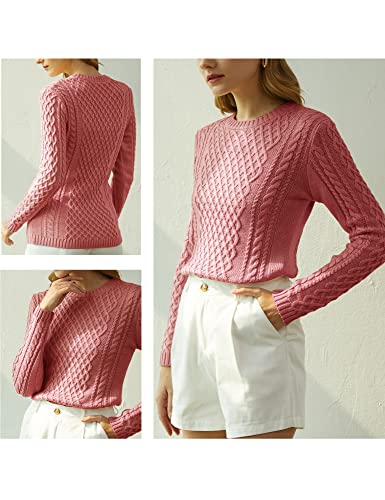 Image of v28 Women Crew Neck Knit Stretchable Elasticity Long Sleeve Sweater Jumper Pullover