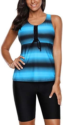 Women Bathing Tops with Capris Swimwear 