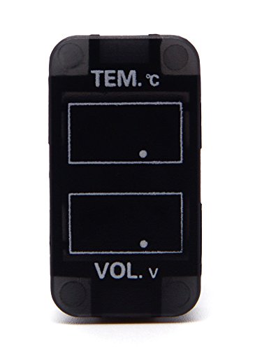 Cllena Digital Voltmeter Temperature Gauge 2 In 1 Voltage Temp Led Display Meter For Toyota (1.58 * 0.87Inch) #TOP1
