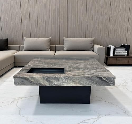 Image of The Attic Lorient Coffee Table, Coffee Table for Living Room, Solid Wood Centre Table, Modern Centre Table