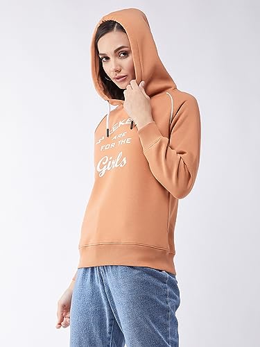 Image of Modeve Women Printed Hooded Sweatshirt for Winter