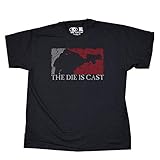  Nicram Designs Herren Rundhalsausschnitt T-Shirt Black + Red Logo