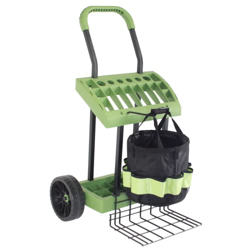 Rolling Tool Toter Cart & Bucket with Load Toter Lift Plate | Gar...