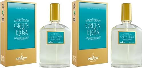 Prady – Eau de Toilette Green Erba 90ml – Fragancia fresca, verde y aromática para hombre – Aroma herbal revitalizante con notas naturales – Uso diario elegante y duradero con carácter masculino