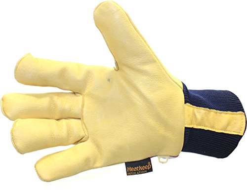 Kinco 1927Kw Lined Grain Pigskin Leather Glove With Knit Wrist, Work, Large, Palomino (Pack Of 6 Pairs) #TOP3