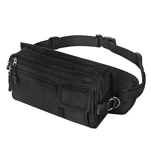 HOMPO Sac Banane Homme Sacoche Banane Fanny Pack Sac Ceinture Babane Femme Casual Capacité Grande avec de Multiples Poches et Ceinture Réglable pour Voyage, Randonnée, Jogging, Escalade etc